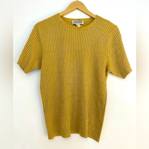 Alfred Dunner Tops - ⚜️VINTAGE Alfred Dunner Gold Cable Knit SS Top